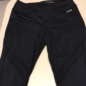 Black Avia leggings with mesh skits down the legs